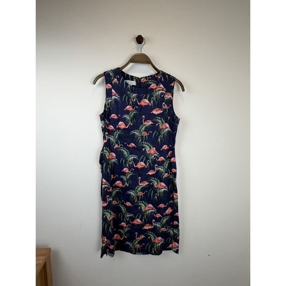 hobbs Dresses & Skirts - Hobb's London Women's Linen Flamingo Print Dress Size 6 Resort